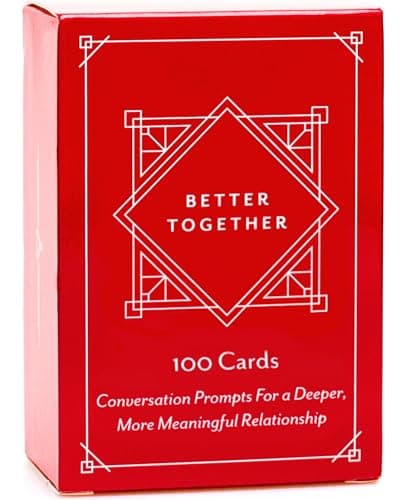 BETTER TOGETHER Couples Games | 100 Conversation Cards for Adults | Deep & Romantic Questions for Date Night | Relationship Card Game for Him & Her | Anniversary, Valentine's Day & Gifts for Couples