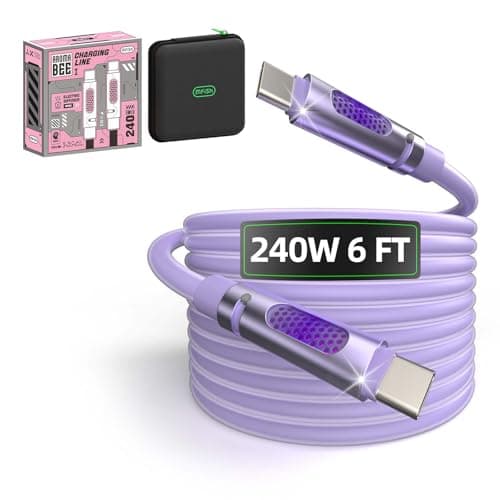 240W USB C to USB C Cable, Type C to Type C Cable, 480Mbps Speed, USB-IF Certified, Fast Charging Cable for iPhone 16 15 Pro Plus Pro Max, for Galaxy S25 S24, for iPad MacBook Pro/Air, Laptops, 6 FT - Image 1
