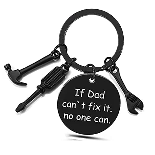 Ediseng Personalized Father Gifts from Daughter/Son/Wife,One Piece Custom Keychain,Birthday gifts for Dad,Bonus Dad Gifts - Image 1