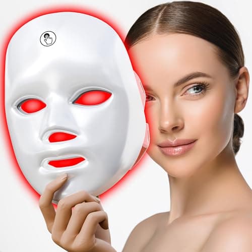 gelpal 7-1 Colors LED Facial Skin Care Mask,Red Light Mask for Face, LED Facial Mask Light,Salon or Home,White. - Image 1