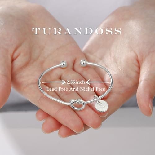 Turandoss Bracelets for Women - Knot Bracelet, Dainty Charm Initial Letter K Bracelet, Jewelry for Women - Thumbnail 4