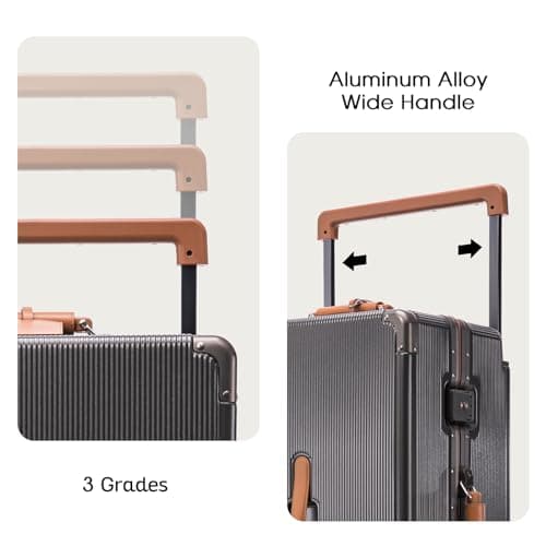 Apelila 28 Inch Checked Luggage, Hardshell Suitcase with Spinner Wheels, Wide Handle & TSA Lock, 116L Large Capacity for Family and International Travel- Cruise & Airline Approved - Thumbnail 4