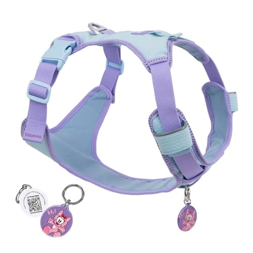 No Pull Dog Harness for Medium Dogs, Lightweight Escape Proof Adjustable Dog Harness with Pocket, Front & Back Clip, Reflective Soft Vest with ID Tag, for Running Walking, Blue - Image 1