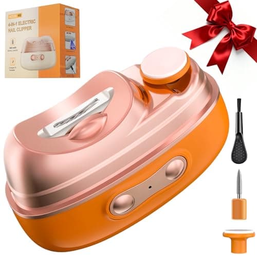 4-in-1 Electric Nail Clipper with LED Light – Quiet Rechargeable Nail Grooming Kit, Grinder & Polisher, 2 Speed, Nail Debris Collector, Portable Gift Set - Image 1