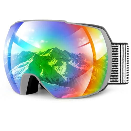 OULAIQI Ski Snow Goggles,OTG UV400 Protection,Anti Fog Skiing,Skating,Snowboarding,Snowboard Goggles For Men Women Youth (Green) - Image 1