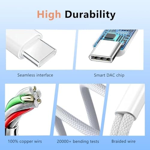 KikoSaka USB C to 3.5mm Audio Adapter 2 in 1 USBC to Headphone Jack Adapter with PD Fast Charging Dongle Cable Type C to Aux for iPhone 17 16 15, Galaxy 3 Pack - Thumbnail 3