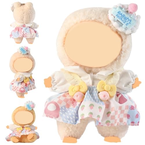 Clothes for Blind Box Dolls, Premium 3-Piece Doll Clothes Accessories Set with Birthday Hat and Skirt Outfit Suitable for Plush Blind Box Toy (Ice Cream Set) - Thumbnail 6