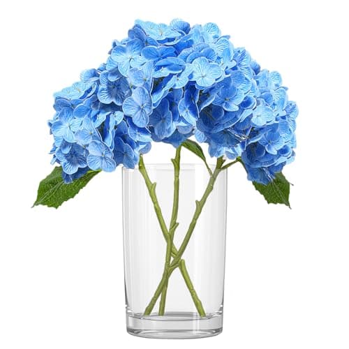 Luldesce 3 Pcs Hydrangea Artificial Flowers - 21" H Faux Hydrangeas Fake Flowers for Kitchen Living Room Decor, Floral Arrangements & Outdoor Decoration - Image 1