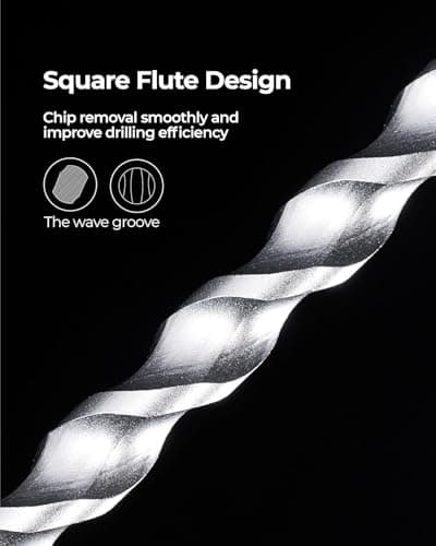 toolant Masonry Drill Bit,SDS Plus Rotary Hammer Drill Bits Set for 5/16" x6inch 10pcs,Carbide Tipped 2-Cutter for Concrete,Masonry and Brick - Thumbnail 3