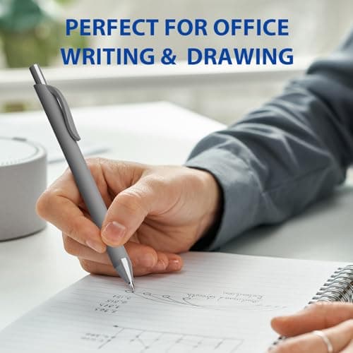 inkipen 24 Pcs Gel Pens,Black ink Pens,(0.7 mm) Fine Point Pen,Retractable Smooth Writing Pens for Journal,School Office Supplies - Thumbnail 6