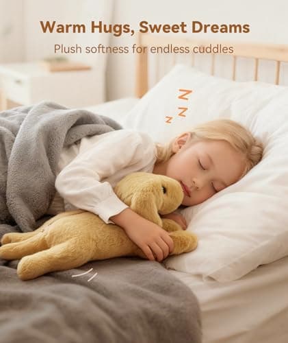 Dreamegg Microwavable & Weighted Stuffed Animal, Unscented Microwave Heating Pad for Period Cramps, 1.4 Lbs Puppy, Washable Cover, Realistic Hug, Cute Heatable Plushies, Gifts for Mother’s Day, Kids - Thumbnail 2