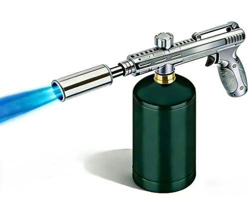 Propane Torch Gun, Adjustable Turbo Flame Blowtorch – 3272°F Max,Culinary Torch for BBQ, Searing Steak, Sous Vide, Campfire Starter (Tank Not Included) - Image 1