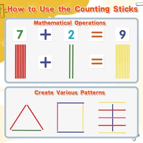 Wooden Abacus for Kids Math Games for Kids 5-7 Abacus Counters Homeschool Counting Toys for 3-5 6-8 Boys Girls Gifts Math Manipulatives Educational Learning Toys for 4 Year Old with Number Cards 1-100 - Thumbnail 5