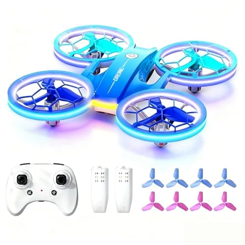 Drone for Kids and Beginners, Quadcopter Indoor Small with 2 Modular Batteries, 360° Flips, 3 Speeds, Auto Hover, LED Lights, Great Valentine‘s Day, Birthday Gift Toy for Boys and Girls - Image 1