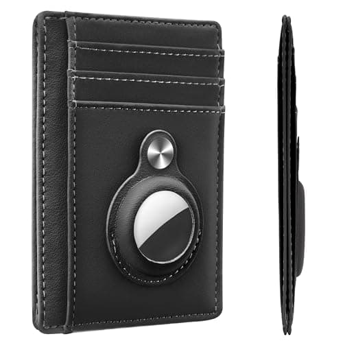 Hawanik Slim Minimalist Front Pocket Air Tag Wallet, RFID Blocking Card Holder Wallet with Airtag Holder - Image 1