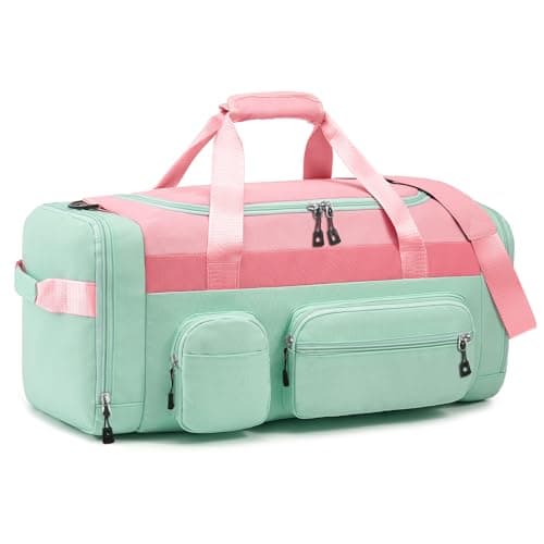 Woomada Kids Travel Duffle Bag With Shoe Compartment & Wet Pocket Perfect For School, Sports, Overnight Trips(pink) - Image 1