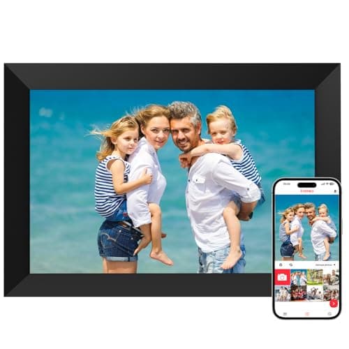 Digital Picture Frame, Frameo 10.1 Inch WiFi Electronic Photo Frame, 1280x800 HD IPS Touch Screen, Auto-Rotate, Wall Mountable, Easy Setup to Share Moments Instantly via Frameo App, Gifts for Mom - Image 1