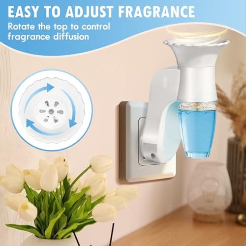FIRIK WallFlower Plug in, Wall Fragrance Plug in Compatible with Bath and Body Works Wallflowers Refills, ETL Certified, Fragrance Diffuser Plug for Home, Office, 4 Pcs - Thumbnail 2