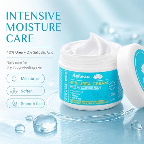 Urea Cream 40 Percent for Feet Maximum Strength w/ Vitamin E & 2% Salicylic Acid, Non-Greasy Formula Foot Cream for Summer Dry Cracked Heels - Intense Moisturizer Callus Remover for Hands, Foot, Body - Thumbnail 2