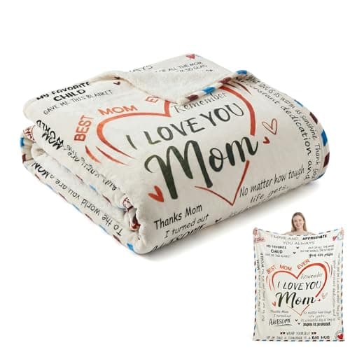 Throw Blankets for Mom,Super Soft Throw Blanket,Mother's Day,Anniversary and Birthday Gifts for Mom from Daughter Son, Presents for Mommy(50x60) - Image 1