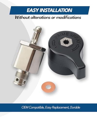 245103 Prime Spray Valve Kit Compatible with Graco 5900/7900/833 Sprayers, Hard Alloy Forged Replacement Body & Copper Washer, Direct Bolt-On Installation - Thumbnail 5