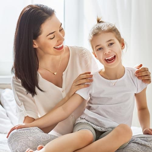 Turandoss G Necklace for Women, 14K-Gold-Plated Heart Initial Necklaces, Simple Tiny Initial Gifts, Heart Letter Necklace for Women Jewelry - Thumbnail 2