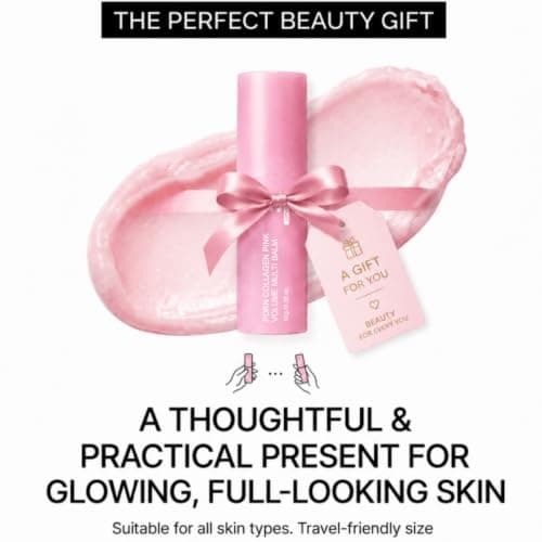 Pink Collagen Multi Balm with PDRN | Volufiline Collagen Stick, NAD & Vitamin E | Smooths Fine Lines on Under-Eyes, Neck, Forehead, Smile Lines, Lips & Body | Dewy & Quick Hydration | Travel-Friendly - Thumbnail 6