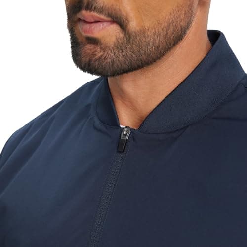 M MAELREG Mens Lightweight Windbreaker Vintage Light Golf Bomber Jacket Spring Fall Outdoor Coats Work Clothes - Thumbnail 5