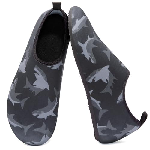 Unisex Water Shoes Quick-Drying Beach Aqua Shoes for Women Men Grey Shark 10.5-11.5 W/ 9.5-10.5 M US - Image 1