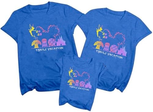 Family Vacation Shirts 2026 Family Matching Outfits Magical Kingdom Cruise Tshirts Couples Travel Tops Blue - Image 1