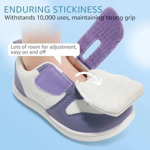 STQ KIDS Toddler Wide Toe Box Shoes Girls Barefoot Shoe Kids Tennis Sneakers Breathable Non-Slip Zero Drop Preschool First Walking Running for Daycare School White/Purple Infant Size 4 - Thumbnail 6