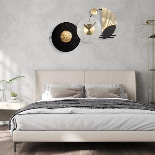 Tiuposr 26x16 Inches Large Modern Irregular Wall Clock, Unique Silent No-Ticking Battery Operated Decorative Clocks for Living Room, Bedroom, Kitchen, Home Office, Entryway - Thumbnail 3