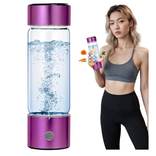 Yilooshion Hydrogen Water Bottle Generator,460mL Portable Rechargeable Hydrogen Water Ionizer aquahealth Hydrogen Water Machine with SPE/PEM Technology for Fitness Home Gift Travel Drinking (Purple) - Image 1