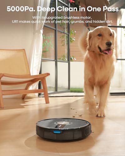uninell Robot Vacuum and Mop Combo,5000Pa Robotic Vacuum Cleaner,180mins Runtime Vacuum Robot with App/Remote/Alexa Control, Ideal for Hard Floor/Carpet/Pet Hair, Self-Charge,Schedule Clean(UR1) - Thumbnail 2