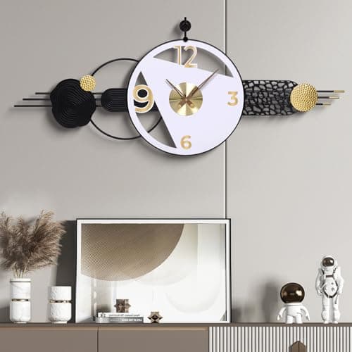 AXAORIRA 51x21 Inches Large Modern Wall Clock, Non-Ticking Quartz Decorative Analog Clocks Battery Operated for Living Room, Bedroom, Hallway - A Stylish and Practical Gift for Family and Friends - Thumbnail 5