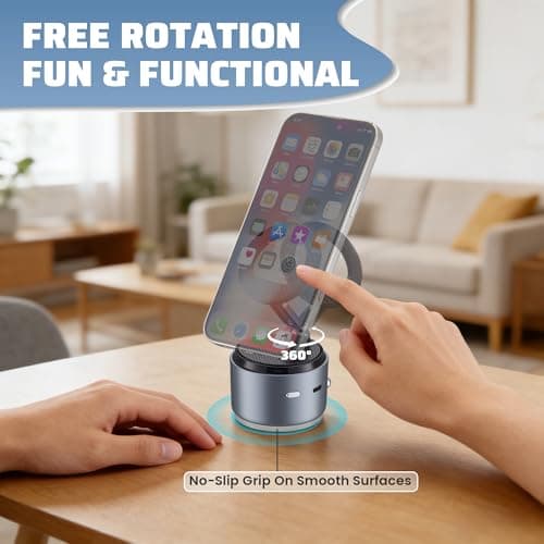 Car Phone Holder for Magsafe with Wireless Bluetooth Speaker, Cell Phone Stand HD Surround Sound Perfect for Home and Outdoors with Bluetooths Speakers for Desk Compatible with iPhone/Samsung - Thumbnail 5