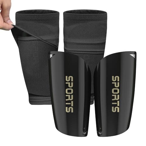 ATHCISE Kids Youth Soccer Shin Guards with Sleeves, Slip in Shinguards Soccer Shin Pads for 3-15 Years Old Boys Girls Child Teens