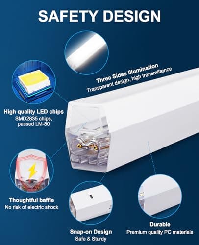 Hexagon Garage Lights: Hexagon led Gym Lights 26520LM DIY Car Detailing Ceiling LED Shop Light for Basement Warehouse Workshop Barbershop Car Care Wash Room Auto Beauty Exhibition Hall 5 Grids 6500K - Thumbnail 5