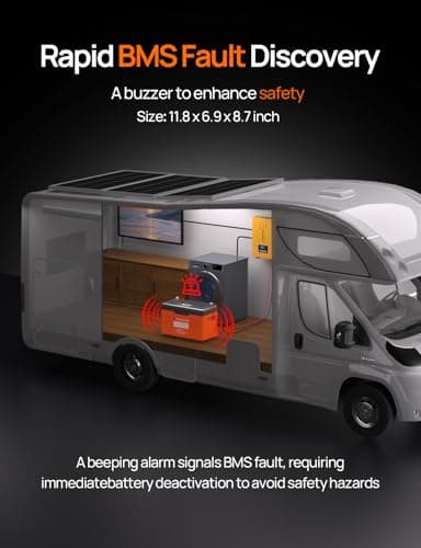 ECO-WORTHY 12V 100AH LiFePO4 Lithium Battery with SOC Display, Upgrade 2.0 with built-in Bluetooth, 100A BMS with Low-Temp Protection, Suitable for RV, Camping, Solar Off-Grid trolling motor - Thumbnail 5