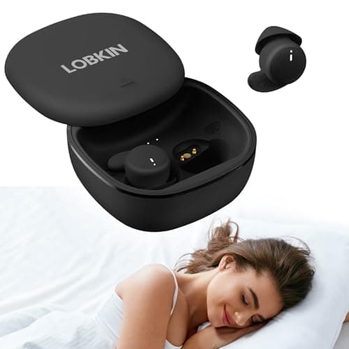 LOBKIN Sleep Earbuds,Wireless Bluetooth 6.0 Noise Blocking Sleeping Headphones,Sleep Earphones for Side Sleepers in Ear Soft Mini Invisible Buds Comfort Fit for Sleeping Working - Image 1