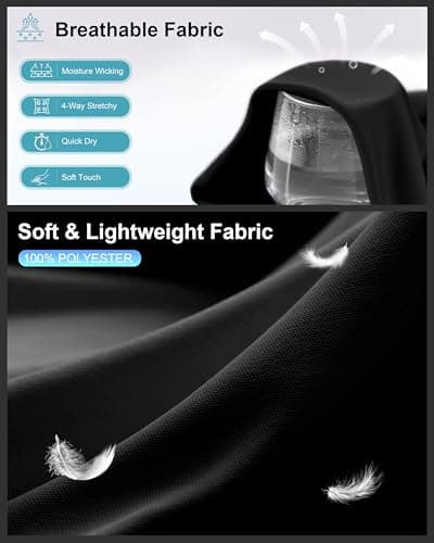 G Gradual Men's Workout Shirts Quick Dry Athletic Running T-Shirts Lightweight Moisture Wicking Short Sleeve Sports Gym Tops(Black,XXL) - Thumbnail 5