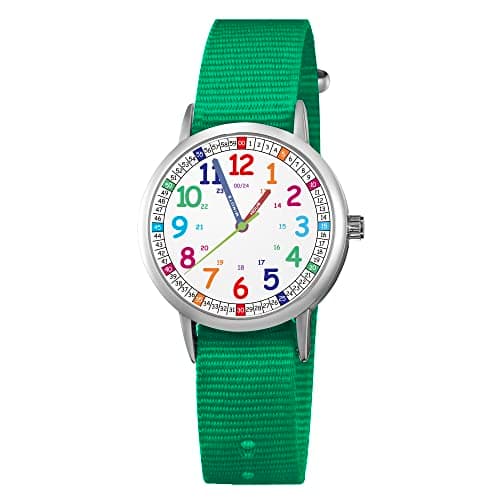 ITOOZYNN Kids Watch for Children Girls and Boys,Easy Read Time First Watch for Children's Toddler Learning Time,for Ages3~11 Boys Girls Little Child as Gift (Green) - Image 1