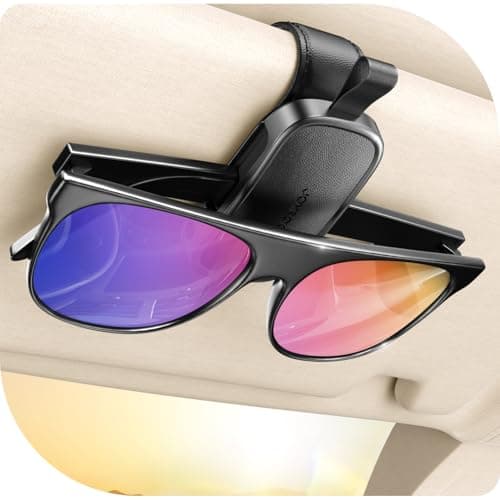 JOYROOM Sunglass Holder for Car, Magnetic Sunglasses Visor Clip, Real One-Handed Operation Non-Slip, 2026 Car Accessories Organizer Gadgets for Men Gifts for Women(Black) - Image 1