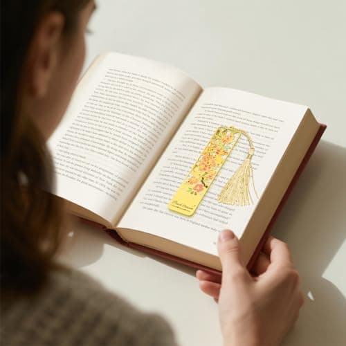 HOMTEK 3pcs Metal Flower Bookmarks with Tassel, Flower Theme Book Marks for Reading Women, Cute Book Markers for Book Lovers Writers Readers Children Teens Men Women Adults(Style B) - Thumbnail 2