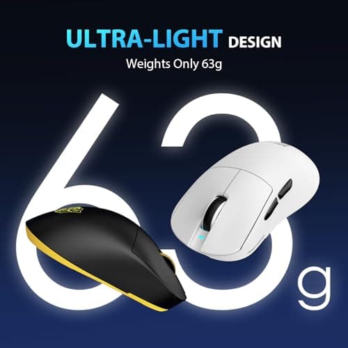 Transformers GM04 63g Lightweight Wireless Gaming Mouse, 12000 DPI, PAW3311 Sensor, 100h Battery Life, 2.4G/USB-C/Bluetooth Wireless Mouse with 5 Programmable Buttons for PC/Mac/Laptop(Black) - Thumbnail 4