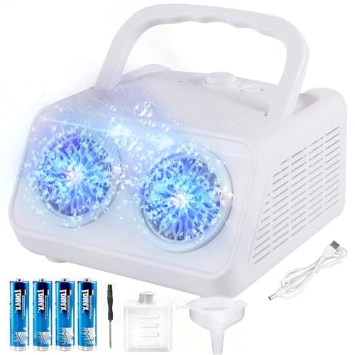 Bttyu Bubble Machine Dual-Fan 20000+ Bubbles/Min for Outdoor Events, Weddings, Parties | Plug-in & Battery Powered | All-Ages Fun (Kids & Adults - Image 1