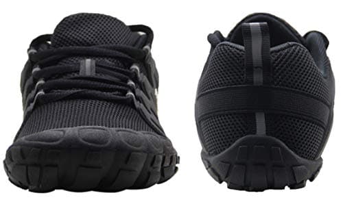 Weweya Barefoot Shoes Women Minimalist Running Five Finger Cleat-Less Bike Shoes Cycling Outdoor Training Fitness Climbing Sneakers Black US Size 9 9.5 - Thumbnail 6
