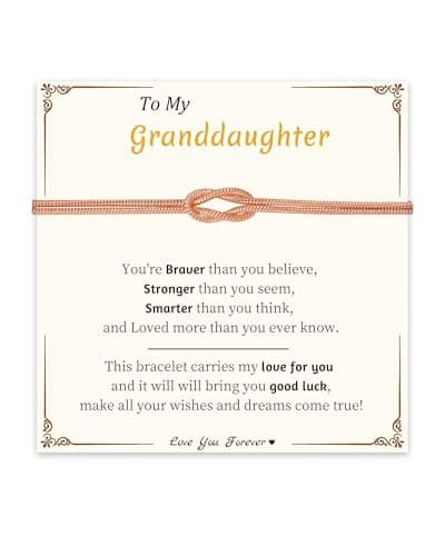 Sistble Mothers Day Gifts for Granddaughter, Granddaughter Gifts from Grandma, Rose Gold Bracelets for Women Forever Love Knot Bracelet Graduation Birthday Valentines Day Gift Jewelry - Thumbnail 3