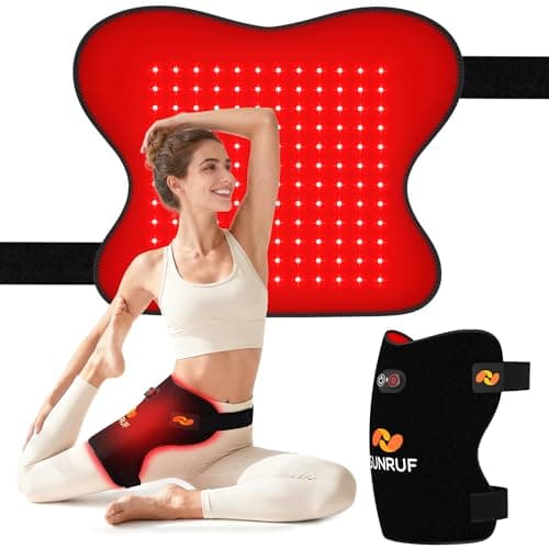 Red Light Therapy for Body, Foldable Therapy Pads for Hip Back Waist Shoulder Knee Joint, Infrared Light Pad for Men Women Birthday Christmas Gifts with Extension Straps (Black) - Image 1