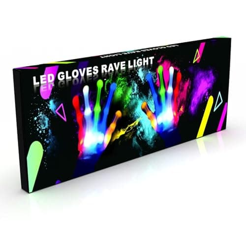 GLEDLOVES LED Gloves for Kids, Teens & Adults - Finger Light Gloves with 5 Colors/6 Modes - Perfect for 9-12 Year Old Boys & Girls - Ideal for Halloween & Christmas Parties - Thumbnail 2